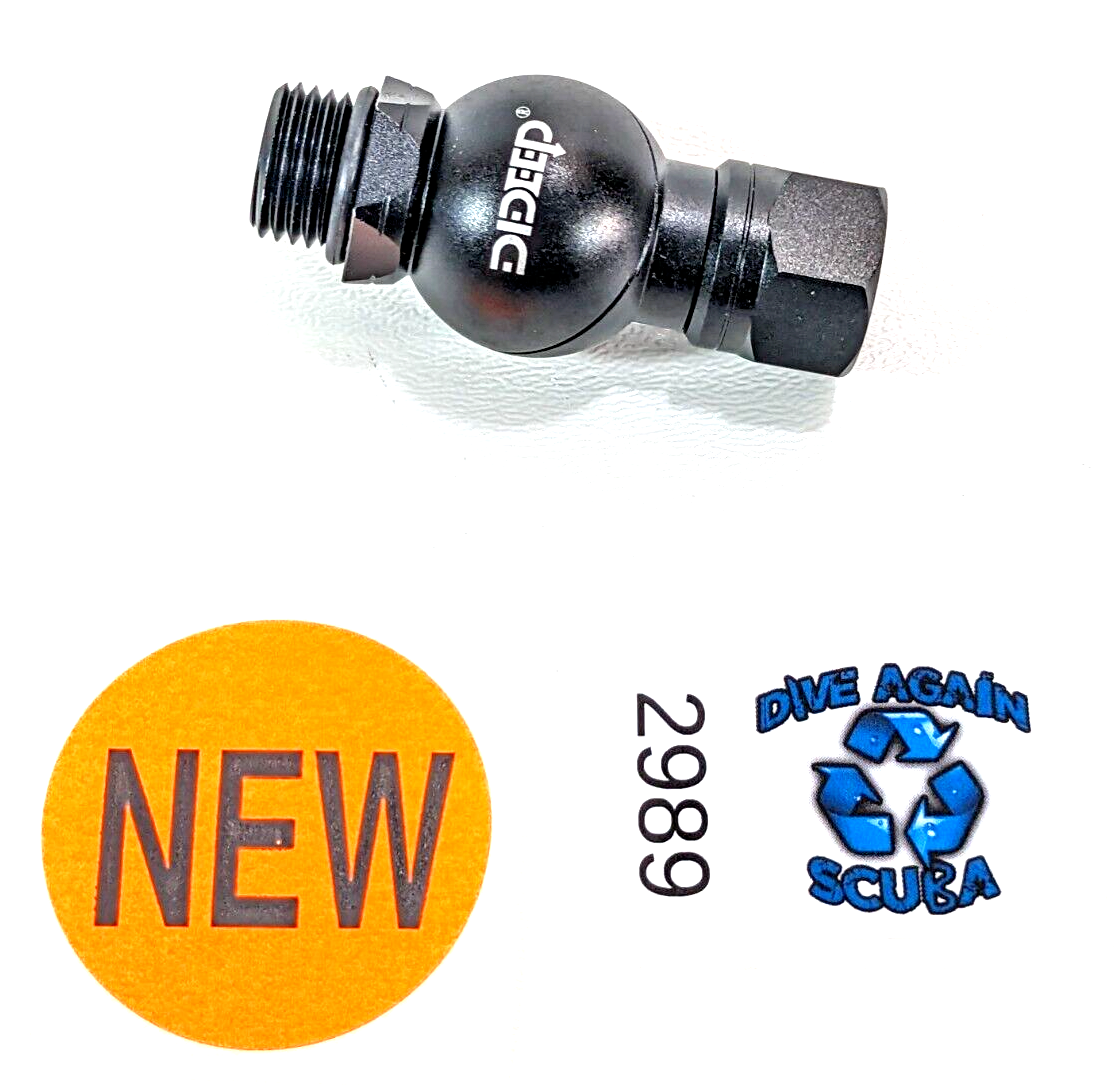 DDeep Scuba Diving 360 Degree Ball Swivel Adapter Second 2nd Regulator Aluminum7