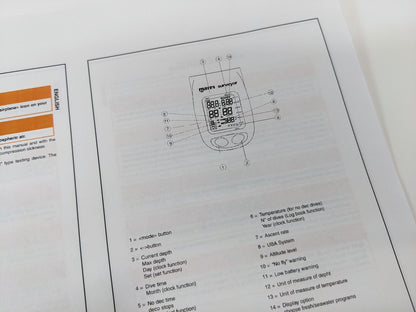 Mares Surveyor Scuba Dive Computer Instruction Manual Printed2