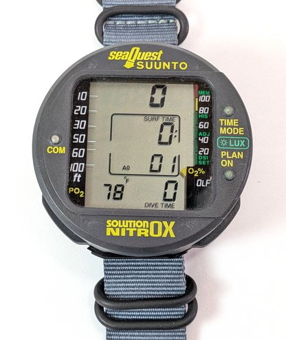 Suunto Solution Nitrox Scuba Dive Wrist Backlit Computer NEW Strap         #61401