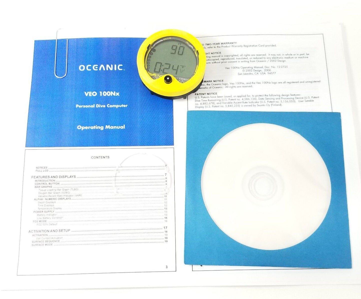 Oceanic Veo 100 Nx Scuba Dive Computer Puck Module Air & Nitrox 100Nx      #4714