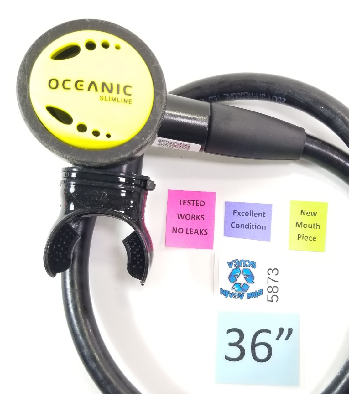 Oceanic Slim Line 2 Yellow Scuba Dive Octo Octopus 2nd Stage Regulator Slimline0
