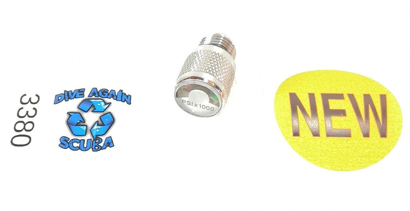 Spare Air Screw In Color Coded Dial Pony Bottle Pressure Gauge SPG, 3000 PSI1