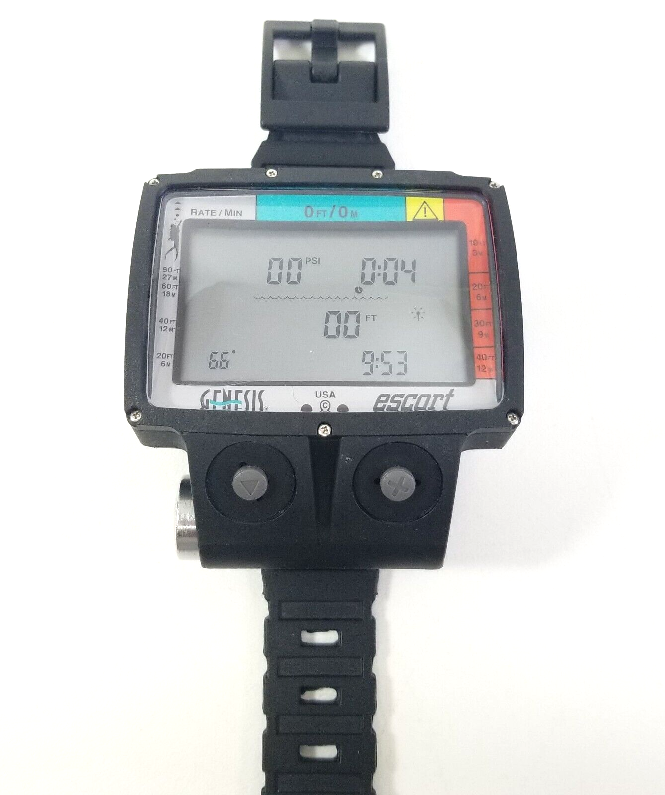 Genesis Escort Wireless / Hoseless Scuba Dive Wrist Computer with Manual 3 Dives