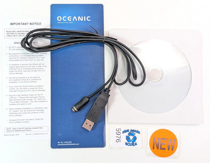 Oceanic DC V4 for: OCS, OCI, F11 Dive Computer Data Download Interface Cable USB1