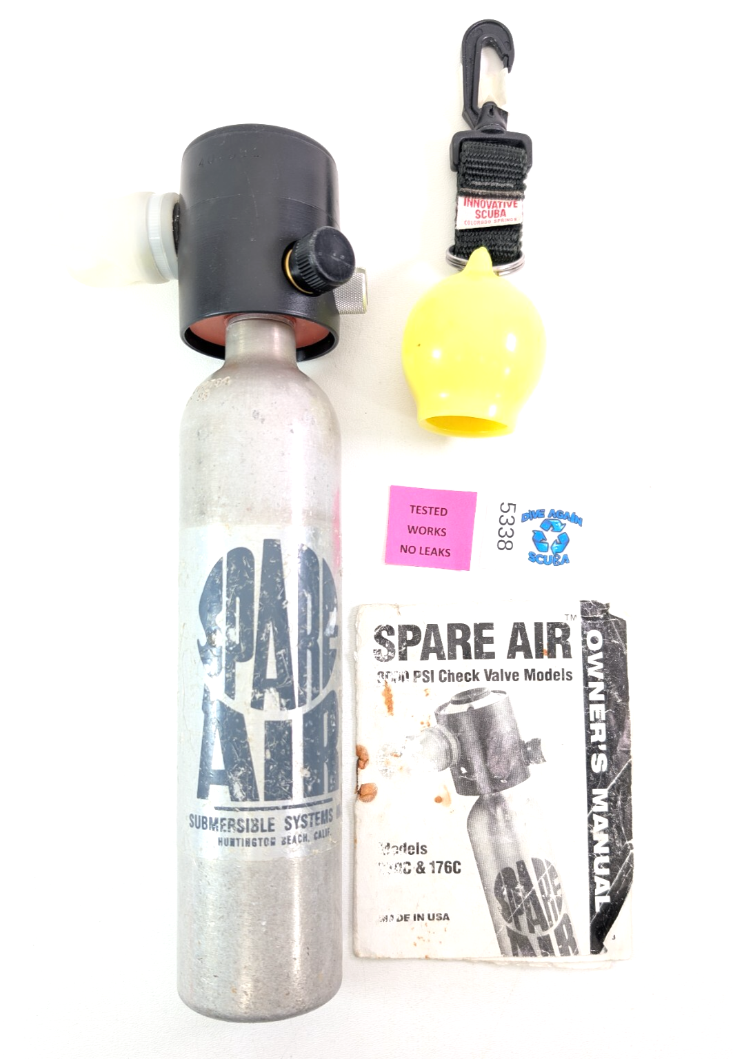 SSI Spare Air 3000 PSI 2.7 Cu. ft. Scuba Dive Tank Regular Pony Bottle0