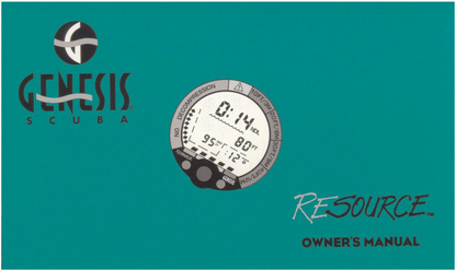 Genesis Resource Scuba Dive Computer Printed Manual  64 Pages0