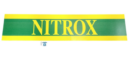 25" X 6" Nitrox Sticker Decal Tank Wrap Scuba Diving Enriched Air Yellow Green