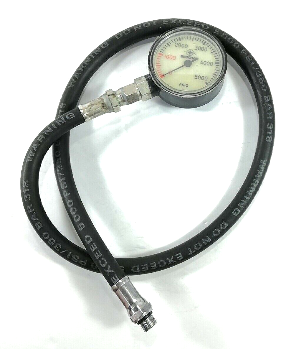 Beuchat 5000 PSI SPG Submersible Pressure Gauge 5,000 Scuba (Oceanic)      #13892
