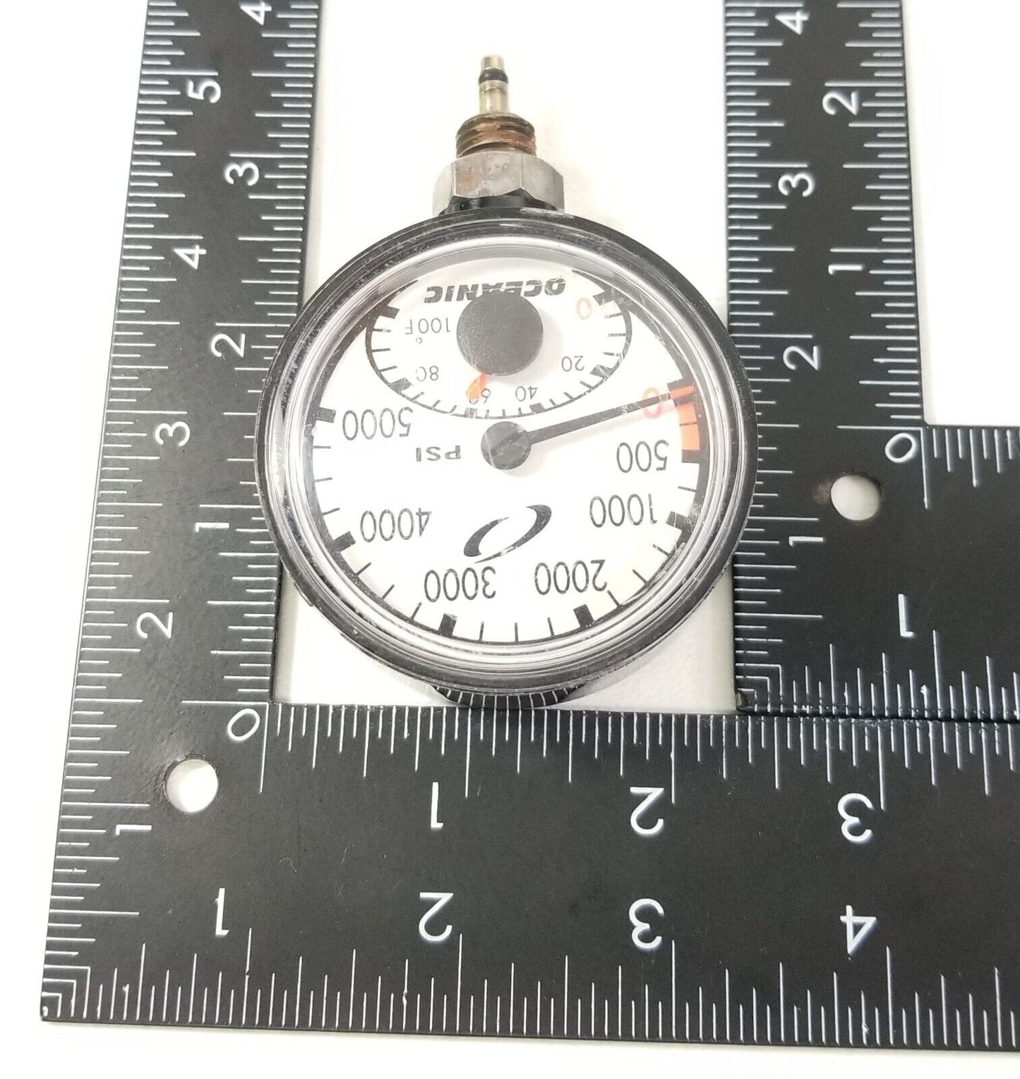 Oceanic 5000 PSI SPG Submersible Pressure Gauge + Thermometer 5,000 Scuba  #4334