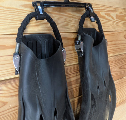 Oceanic Viper Open Heel Dive Snorkel Fins Flippers XL - XS Scuba Spring Straps7