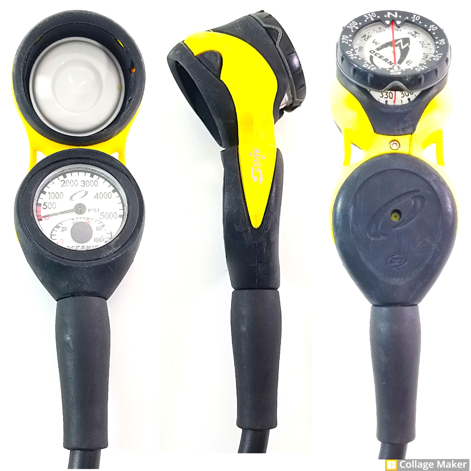 Oceanic Veo Computer Scuba Dive Swiv 2 or 3 Gauge Console 5000 PSI SPG, Compass0