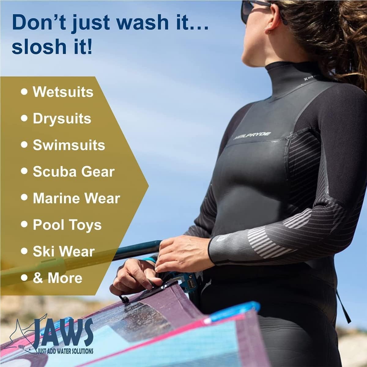 JAWS Slosh Wetsuit Shampoo Cleaner Conditioner 1 fl. oz. Scuba Dive Travel Size3