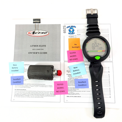 Aeris Atmos Elite Wrist Wireless Hoseless Scuba Dive Computer with Transmitter0