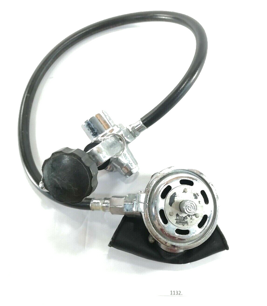 Vintage Water Lung Regulator Set Yoke 1st First Metal 2nd Stage Metal Scuba Dive0