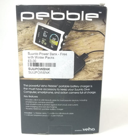 Suunto Pebble Veho 5000mAh Portable Battery Pack for USB Devices Eon Core, D5