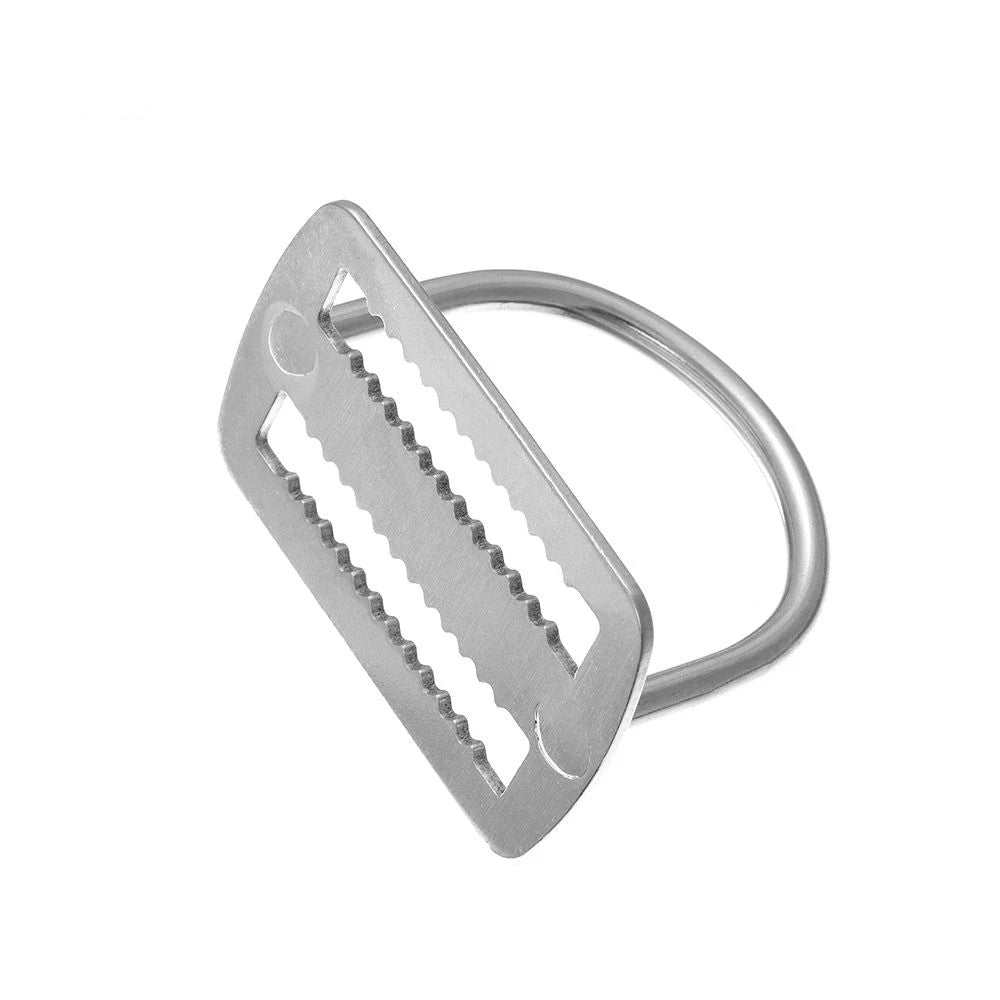 Scuba Max Scuba Diving Stainless Steel Weight Belt Keeper with D-Ring 2"1