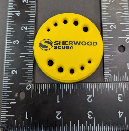 Genuine, OEM Sherwood Dual Octo Diaphragm Purge Front Cover Scuba Dive Yellow5