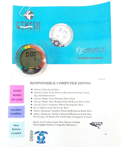 Genesis Sherwood Resource Puck Scuba Dive Diving Computer Module The Source 4990