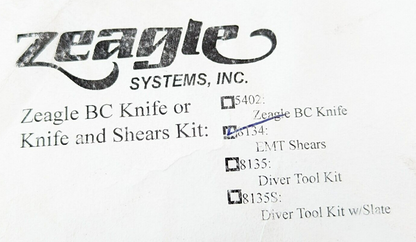 Zeagle Sea Snips Emergency Safety Scissors Trauma EMT Shears Scuba Dive4