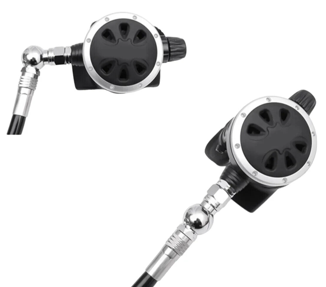 Scuba Diving 360 Degree Ball Swivel Adapter Second 2nd Stage Regulator Hose2