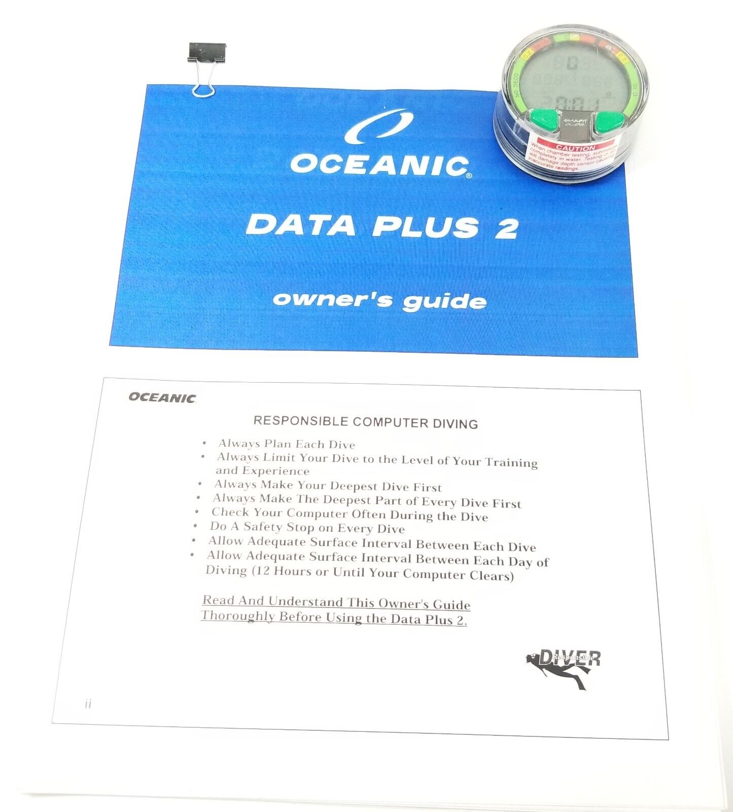 Oceanic Data Plus 2 Air & Nitrox Puck Module Scuba Dive Computer           #4616