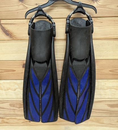2 X Atomic Aquatics Split Fin Spring Straps Scuba Diving Fins EXCELLENT!   #55476