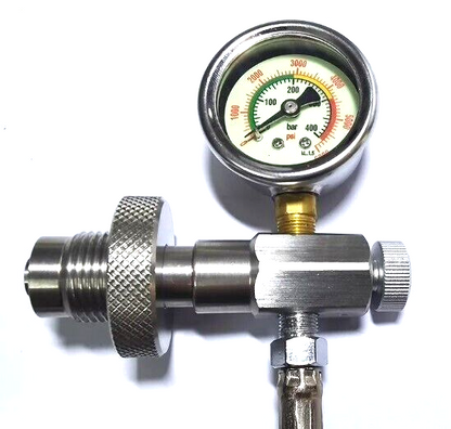 DIN Scuba Tank to Tank Air Equalizer, Pressure Gauge Transfer Crossover Dive 3ft