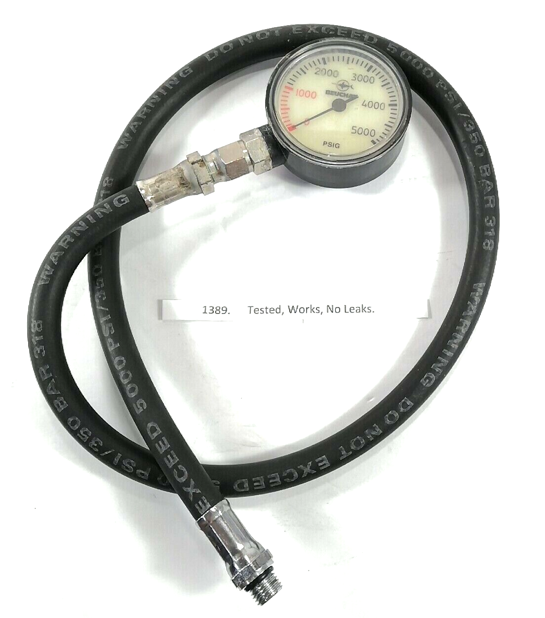 Beuchat 5000 PSI SPG Submersible Pressure Gauge 5,000 Scuba (Oceanic)      #13891