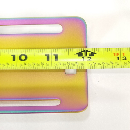 Titanium Single Tank Adapter Scuba Tech Dive Backplate 3 Slot 12" x 2 3/4" BCD13