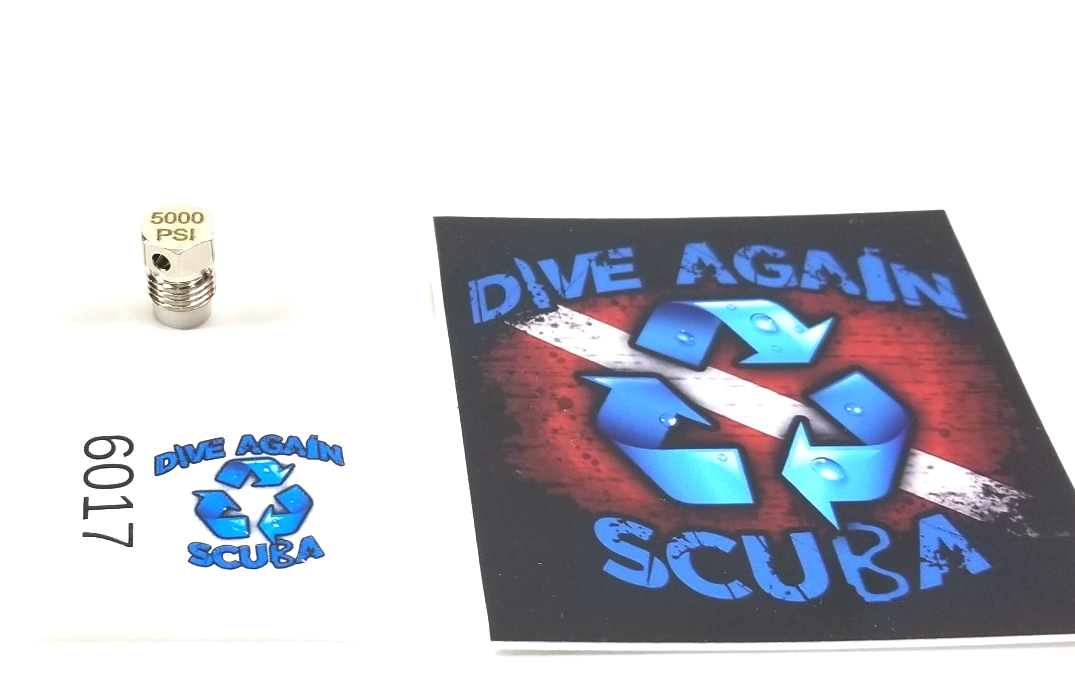 Blue Steel 3/8" Burst Disc Scuba Diving Tank Valve 5000 / 3000 psi Paintball K J1