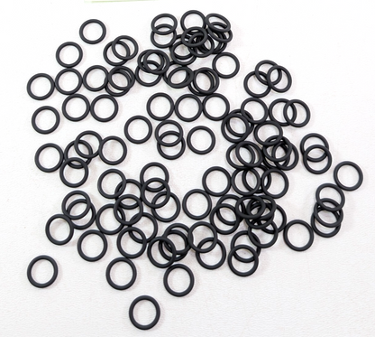 100X Viton O-Rings Seal 9.8mm ID, 1.9mm Cross Section Black 75 Durometer P-104
