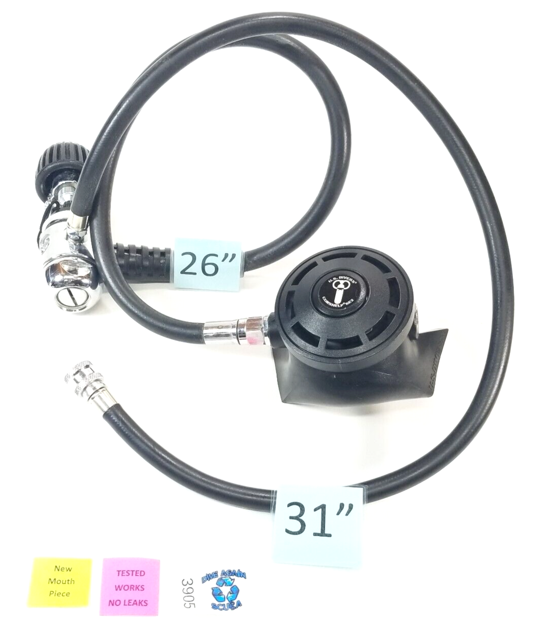 US Divers - Aqua Lung Conshelf SE2 1st & 2nd Stage Scuba Dive Regulator Set Yoke1