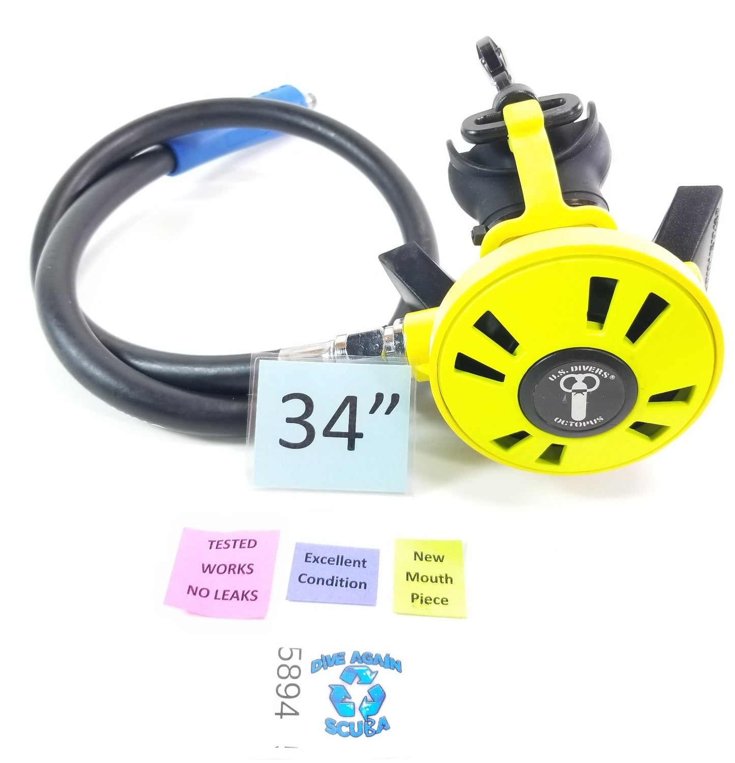 US Divers - Aqua Lung Conshelf Octo Octopus 2nd Stage Scuba Dive Regulator #58940