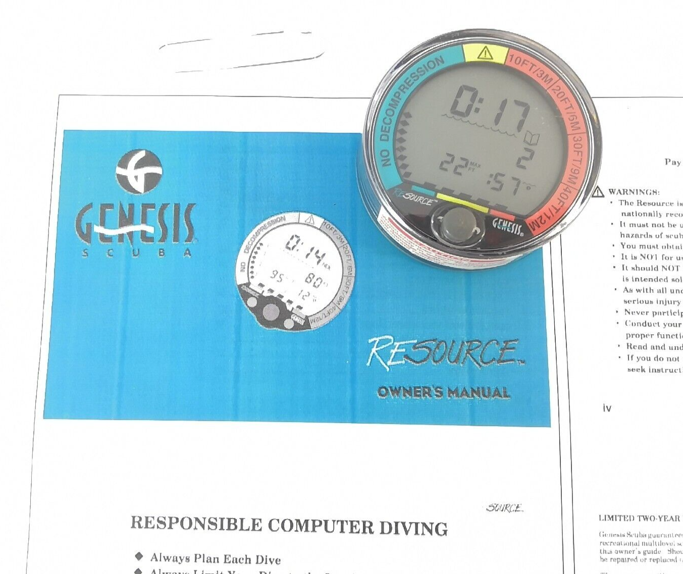 Genesis Sherwood Resource Puck Scuba Dive Diving Computer Module The Source 18430