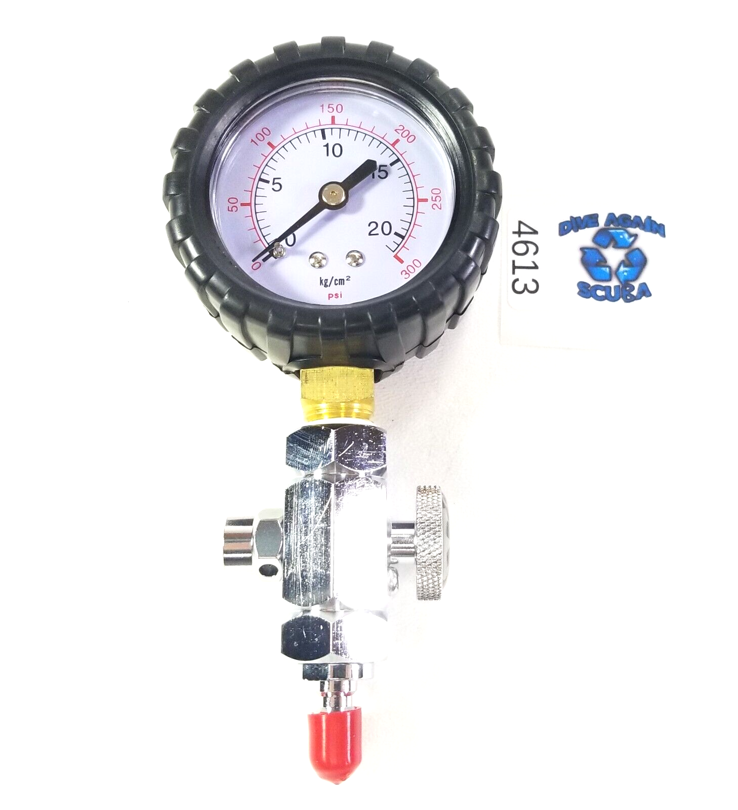 Intermediate Pressure Gauge Checker with Release Valve Scuba Dive Tank 300 PSI0