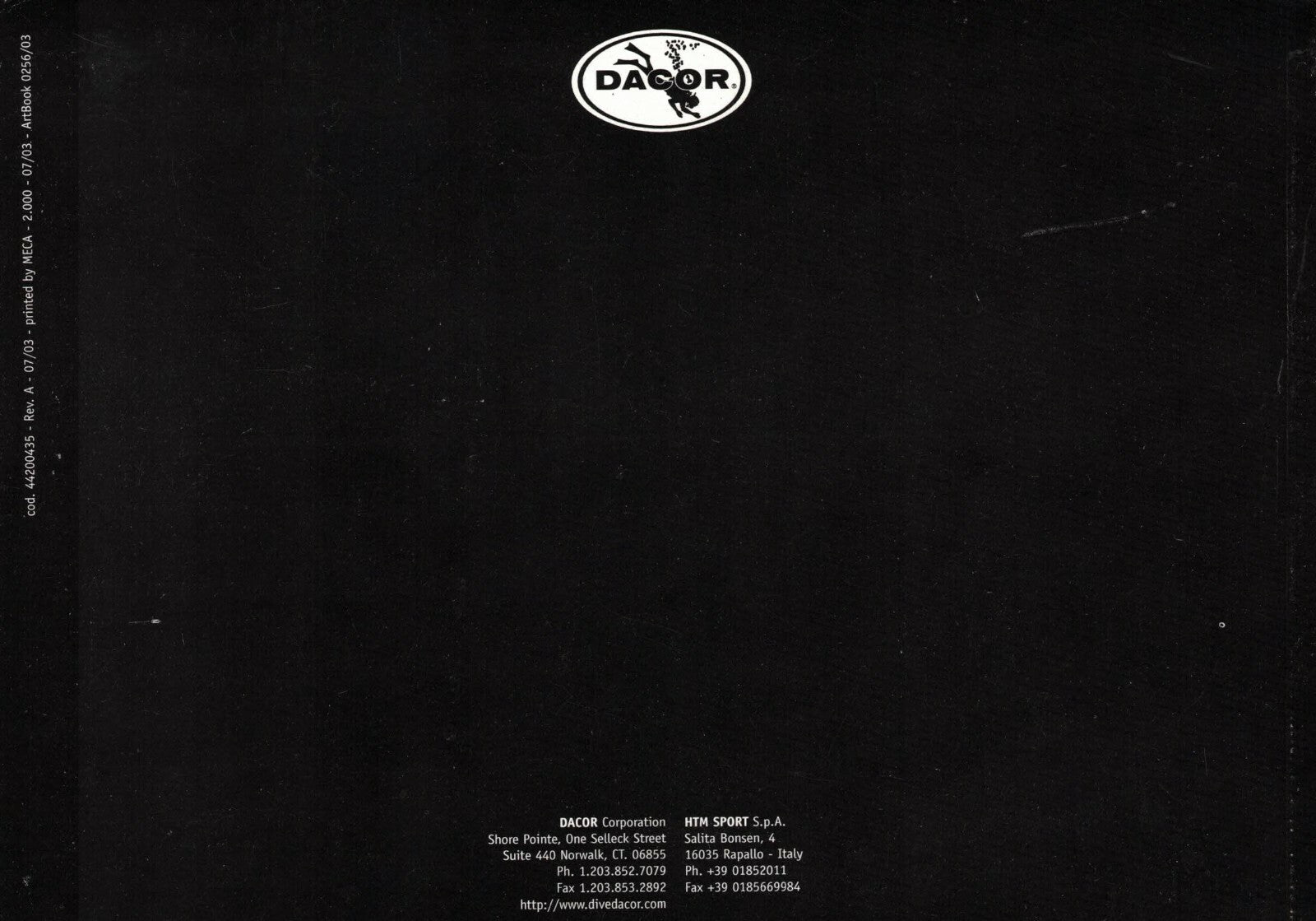 Dacor Darwin Air Scuba Dive Computer Printed Manual ENGLISH version2