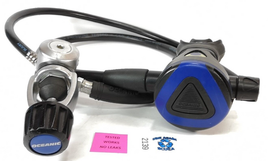 Oceanic Delta 2 Scuba Dive Regulator Set Yoke 1st Stage Adjustable Balanced 2nd0
