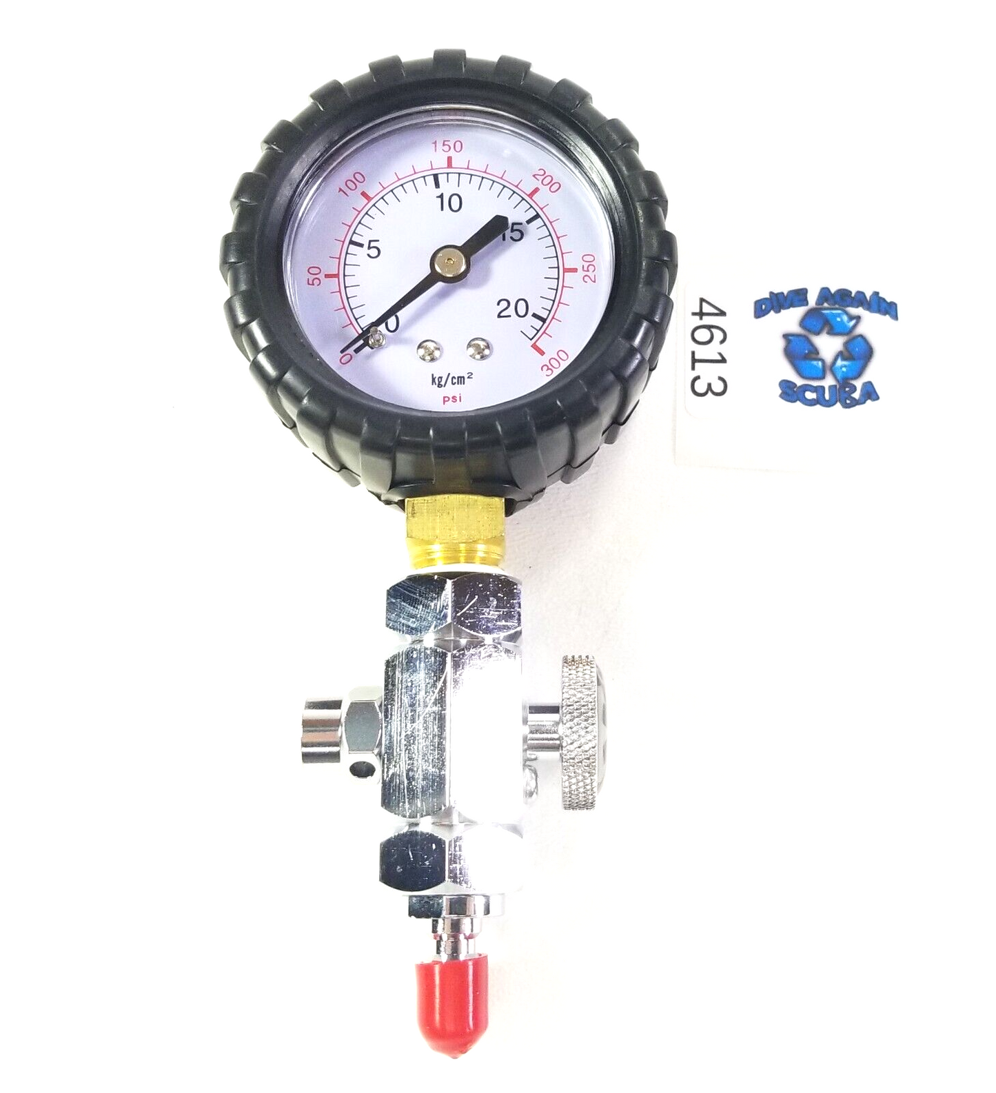 Intermediate Pressure Gauge Checker with Release Valve Scuba Dive Tank 300 PSI