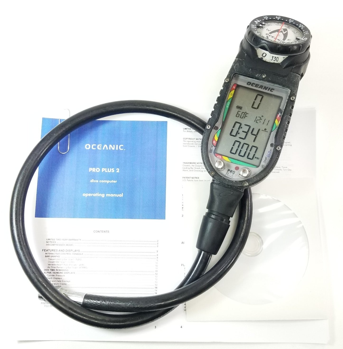 Oceanic Pro Plus 2.1 SCUBA Dive Air Integrated Computer, Compass Air & Nitrox 22