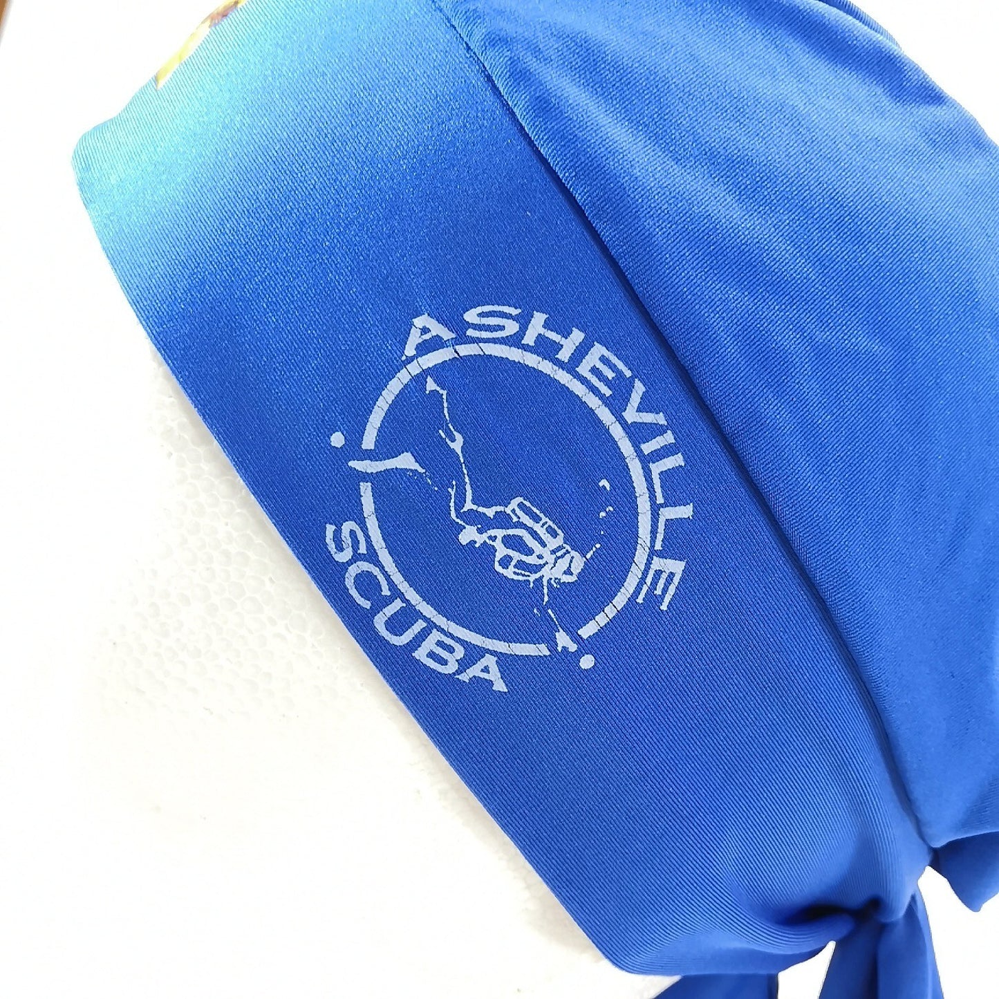 ScubaDoRag Dive Hood Hair Cover Women's Scuba Do Rag DoRag Blue Flower1