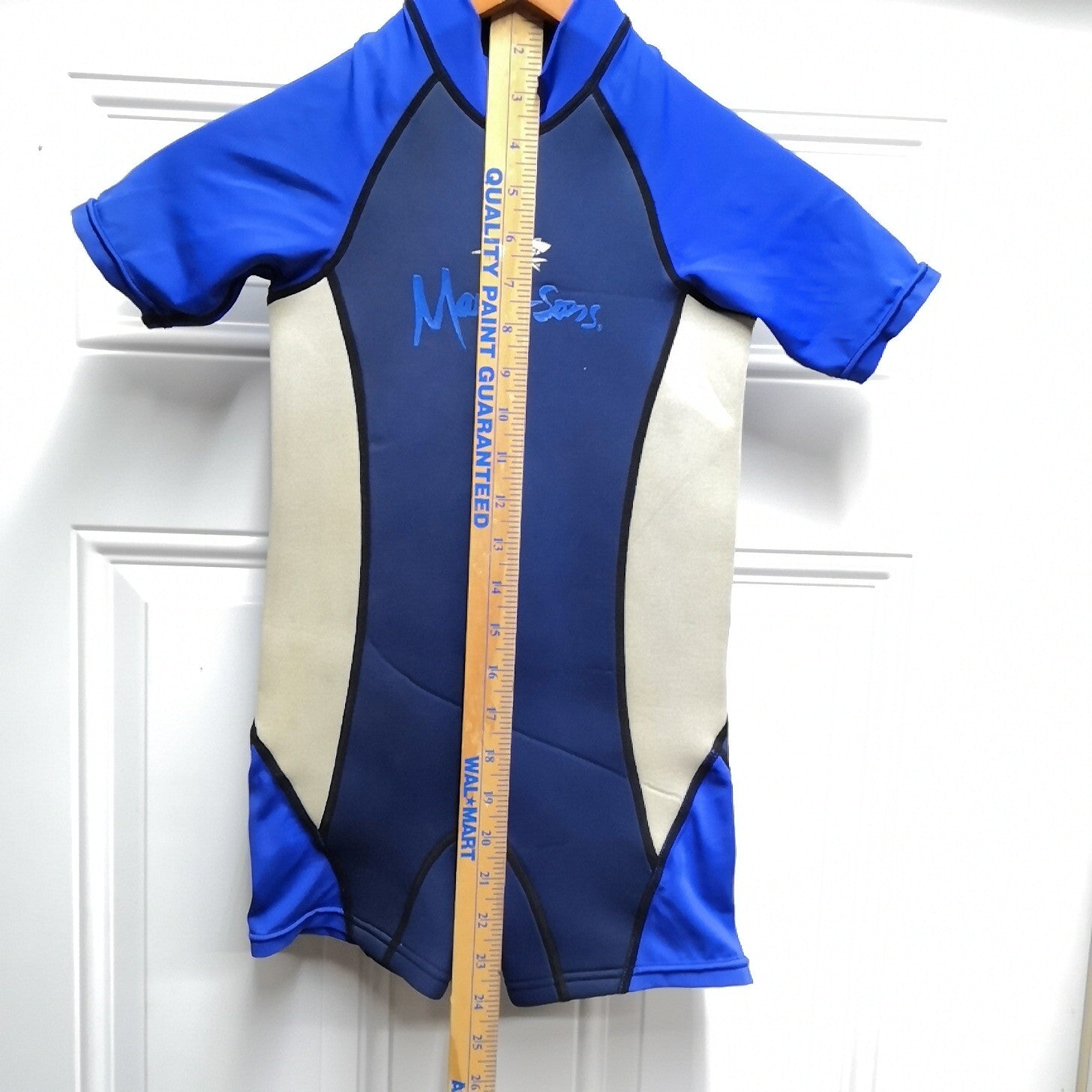 Maui and Sons Kids 3mm Teal Shorty Size Large LG L Scuba Dive WetSuit Youth Blue5