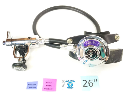 US Divers Aqua Lung Calypso J Regulator Set Scuba Dive 1st & 2nd Stage Vintage0