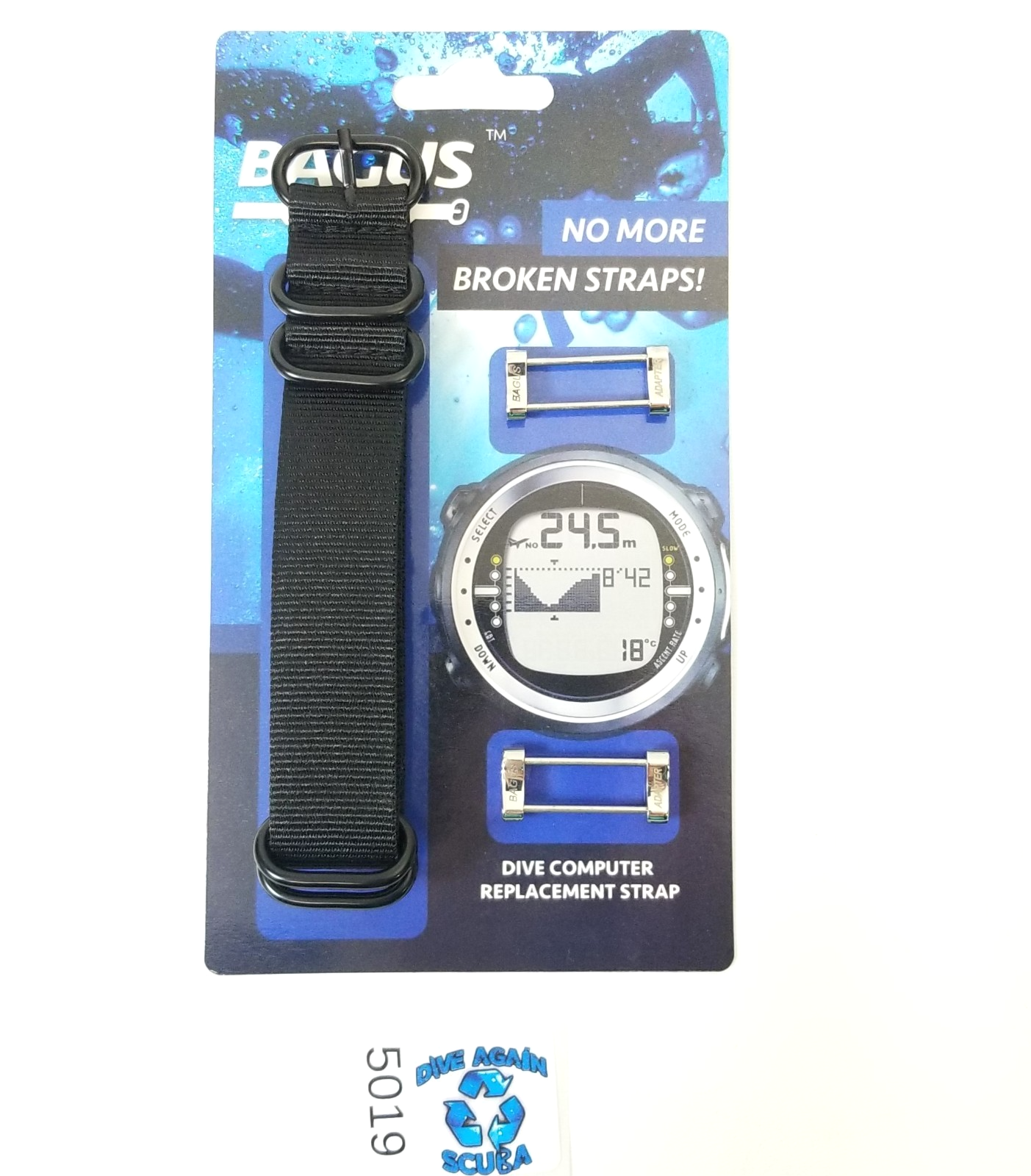 Wrist Strap Scuba Dive Computer Watch Band, Stainless Steel Adapters Suunto D9tx2