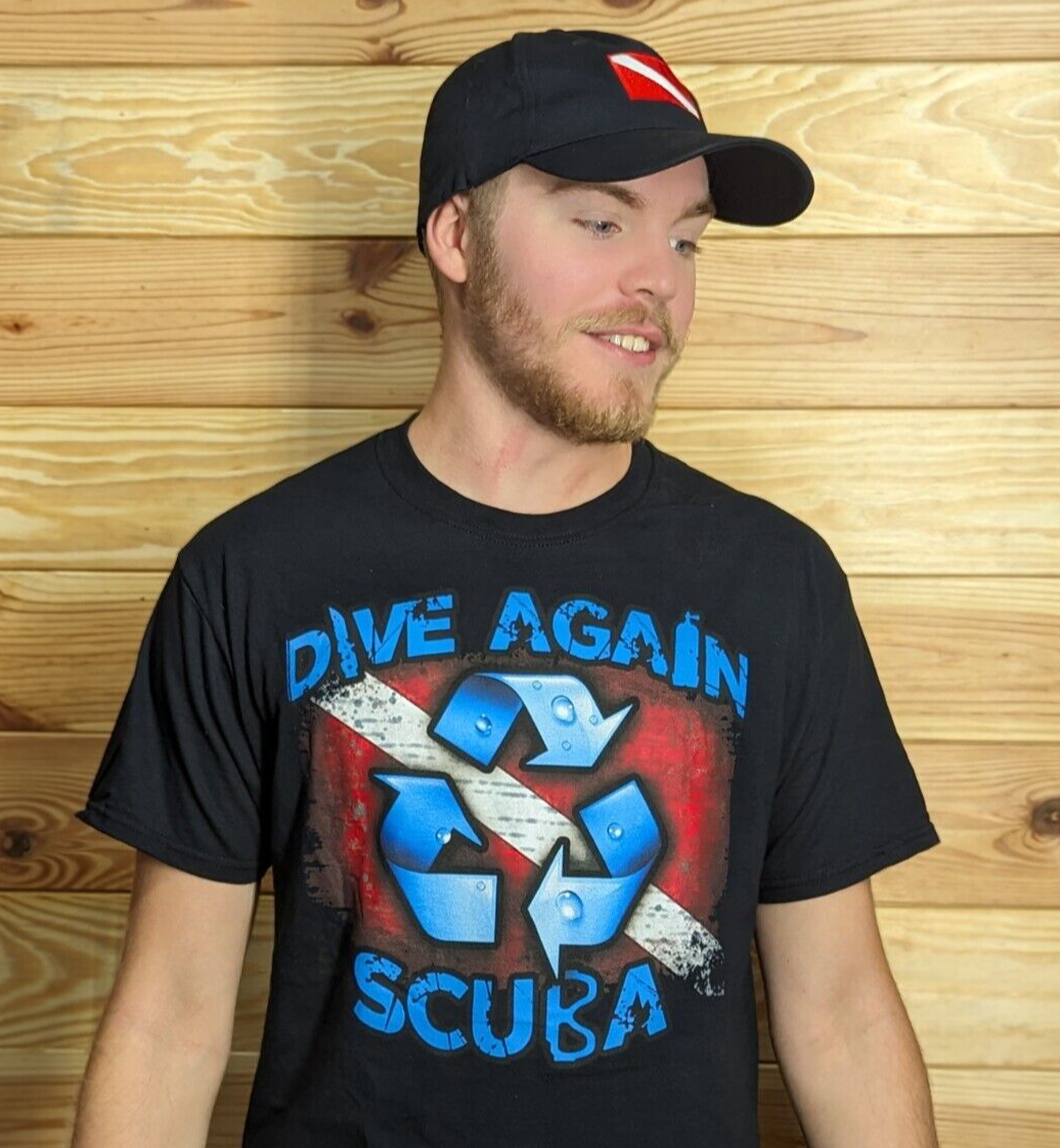 Scuba Dive Flag Embroidered Logo Hat, Baseball Cap, One Size Fits All, Fitted4