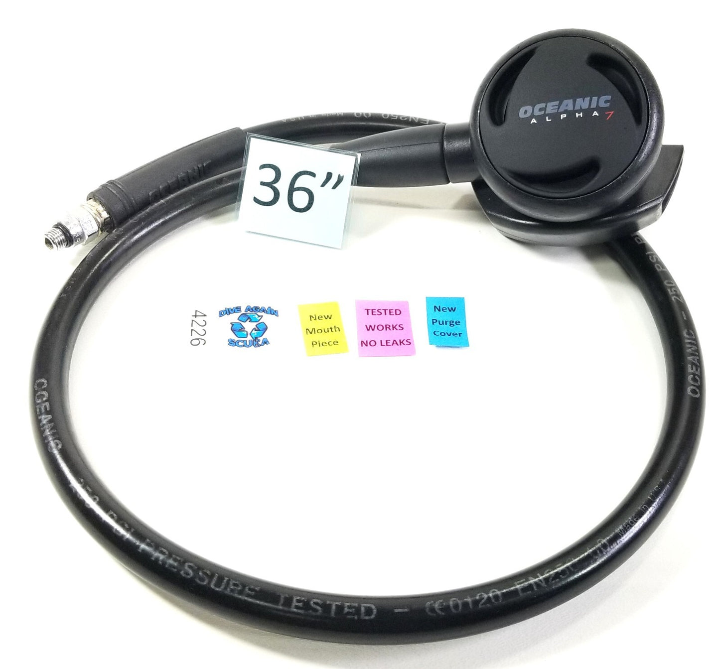Oceanic Alpha 7 2nd Stage Regulator Scuba Dive NEW Purge Cover + Mouthpiece 42260