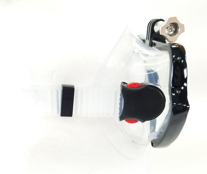 NEW Octomask Frameless Scuba Dive Mask GoPro Hero Camera Mount Black / Clear