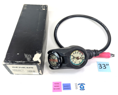Genesis Navigator 3 Gauge Scuba Dive Complete Console Pressure, Depth, Compass0