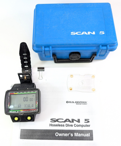 US Divers / Aqualung Scan 5 Wireless Wrist Scuba Dive Diving Computer with Case1