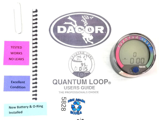 DACOR Quantum Loop Digital Depth Gauge Diving Computer Puck Module Bottom Timer0