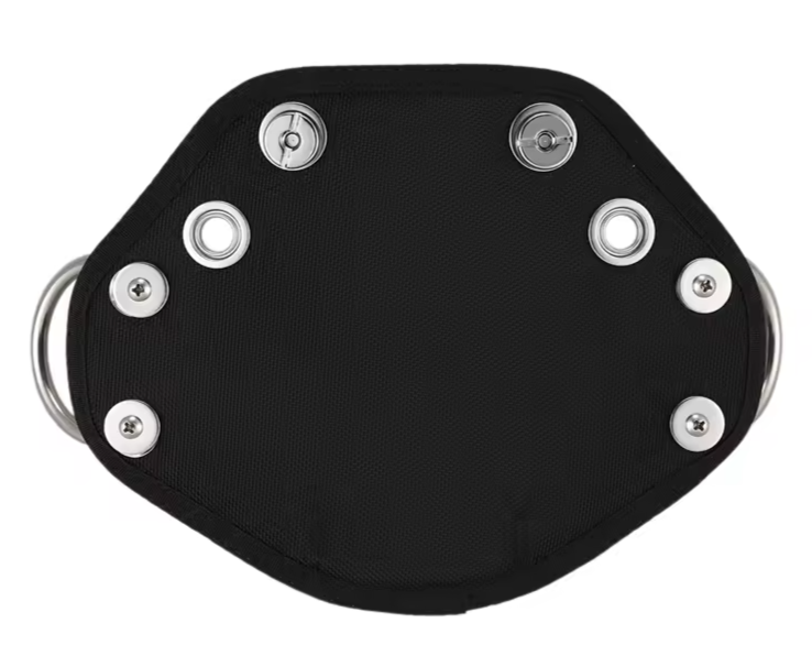 Scuba Dive BCD Butt Plate + Book Screws, Clip Loops Harness Board Sidemount Tech5